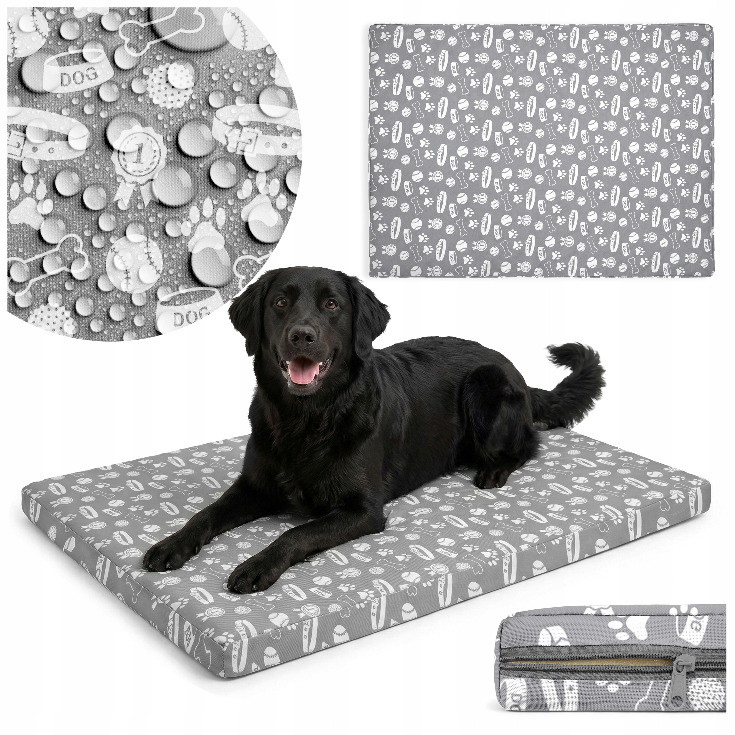 Levně Voděodolná Podložka Pelíšek Matrace Pro Psa Kočku 100 x 70 cm Šedá