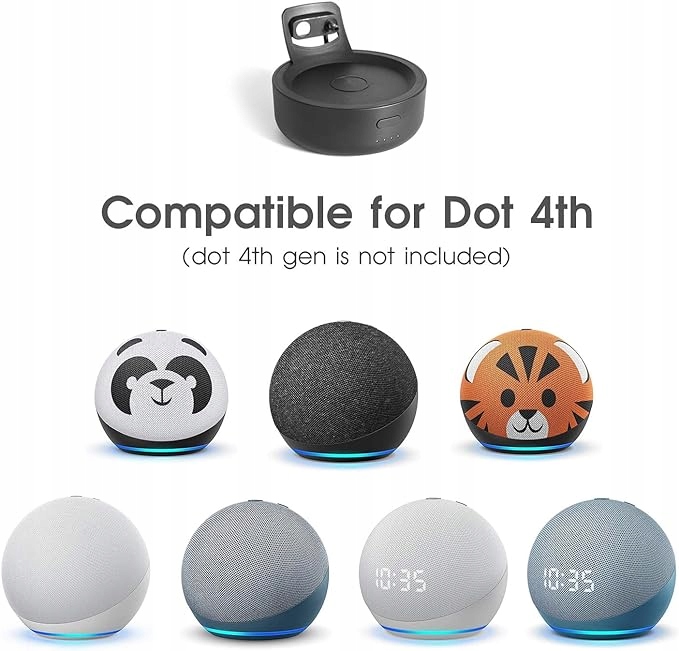 GGMM D4 Podstawa Baterii Dla Echo Dot 4 Gen Biała Model D4