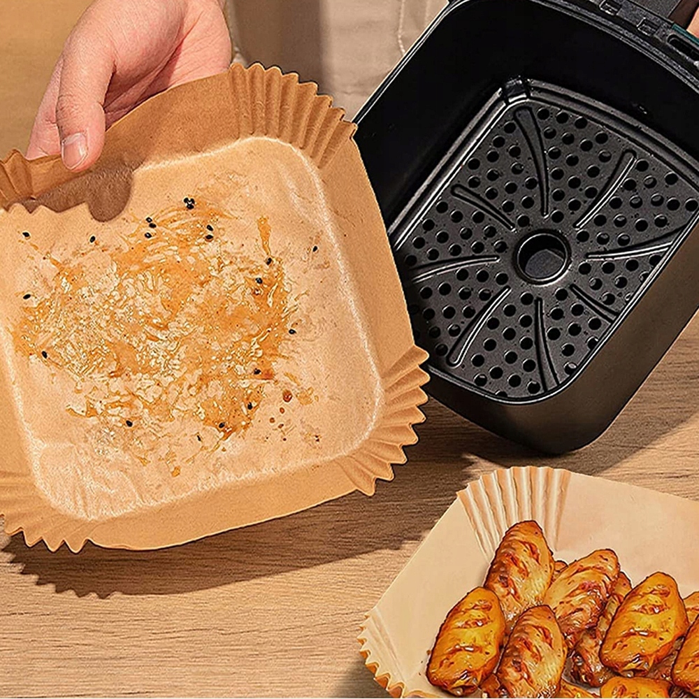 100X PAPIERU DO PIECZENIA DO FRYTKOWNICY JEDNORAZOWEGO UŻYTKU ŻAROODPORNEGO Stan opakowania oryginalne