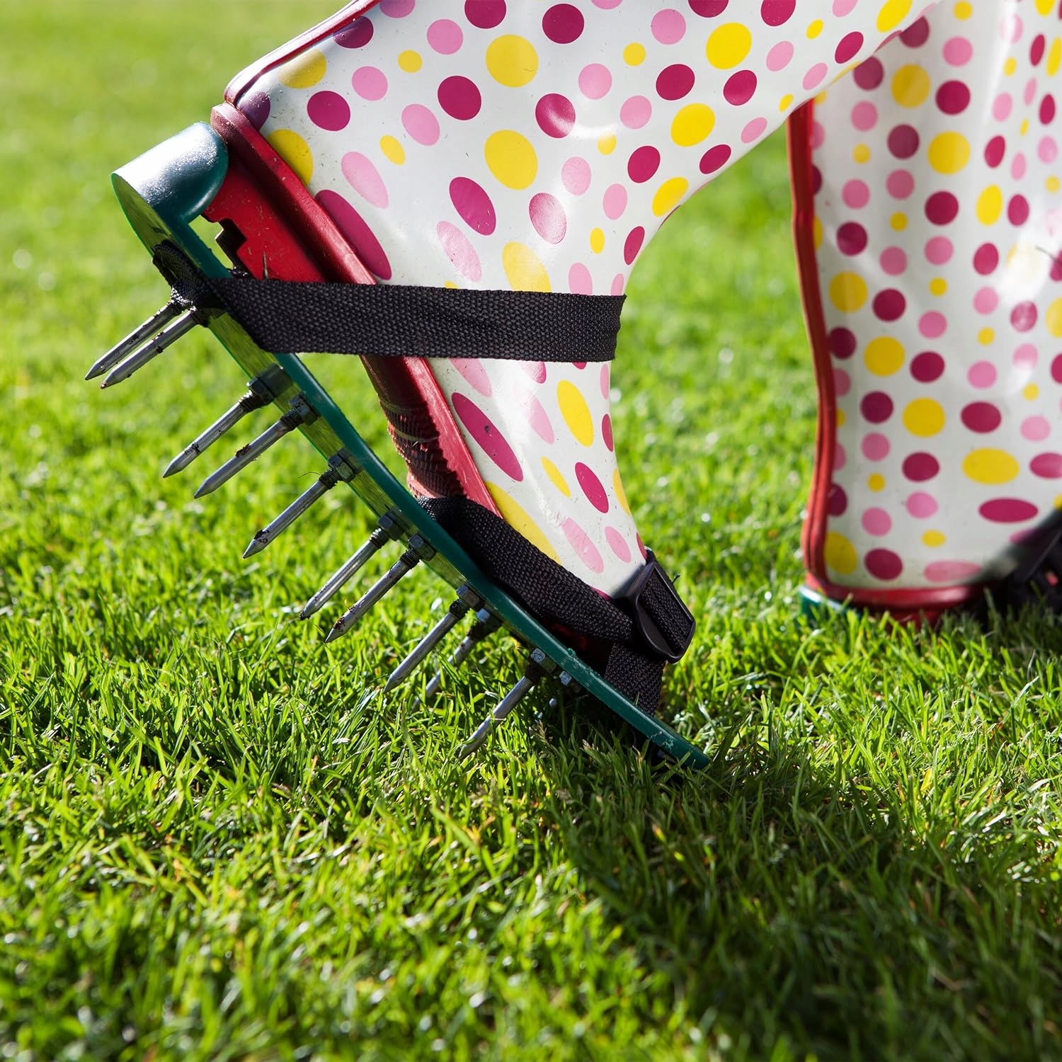 AERATOR WERTKULATOR DO TRAWNIKÓW NAPOWIETRZANIA DUŻE KOLCE NA BUTY AREATOR Seria aerator ogrodowy