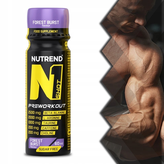 NUTREND N1 Shot PreWorkout 60ml Guarana Kofeina Ekstrakt Zielonej Herbaty — 4