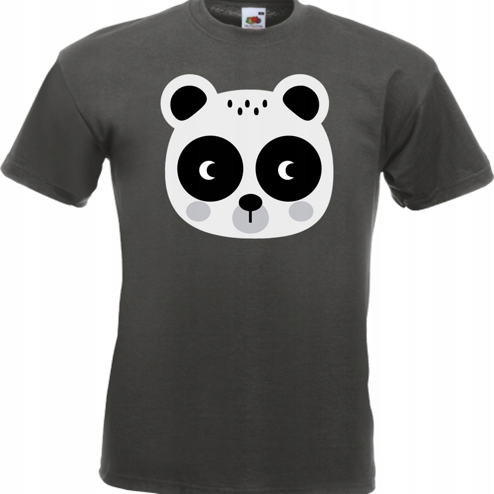 

Koszulka miś panda niedźwiadek bajka S grafitowa