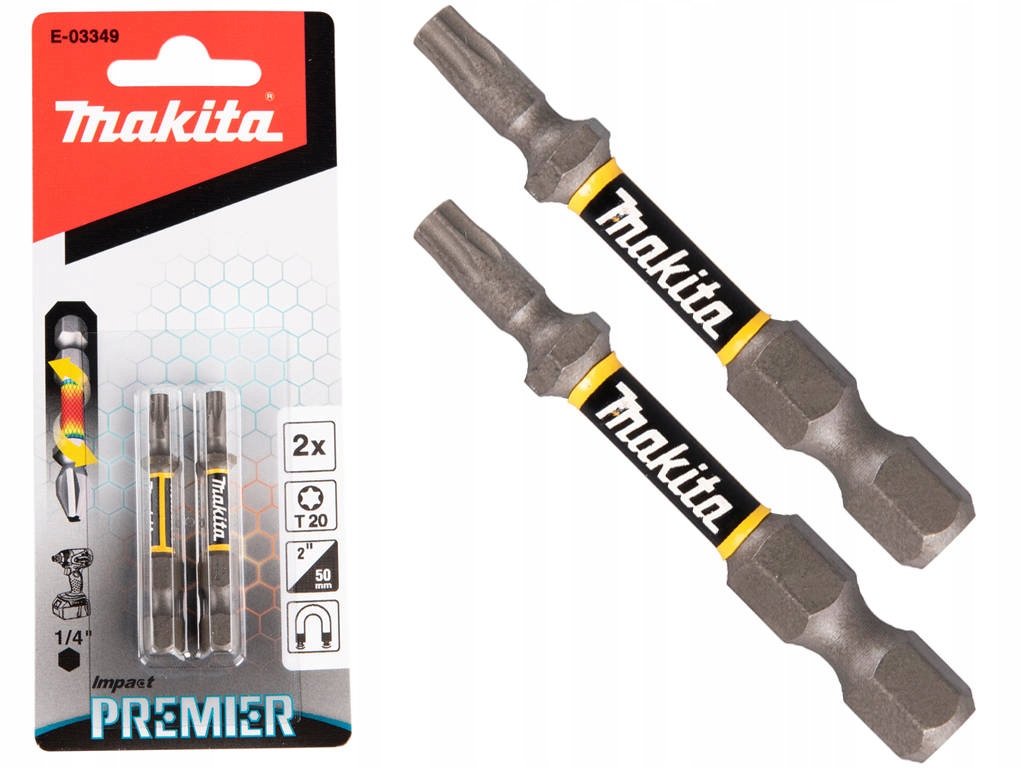 

Makita E-03349 Końcówki Wkrętakowe T20 50MM 2szt.
