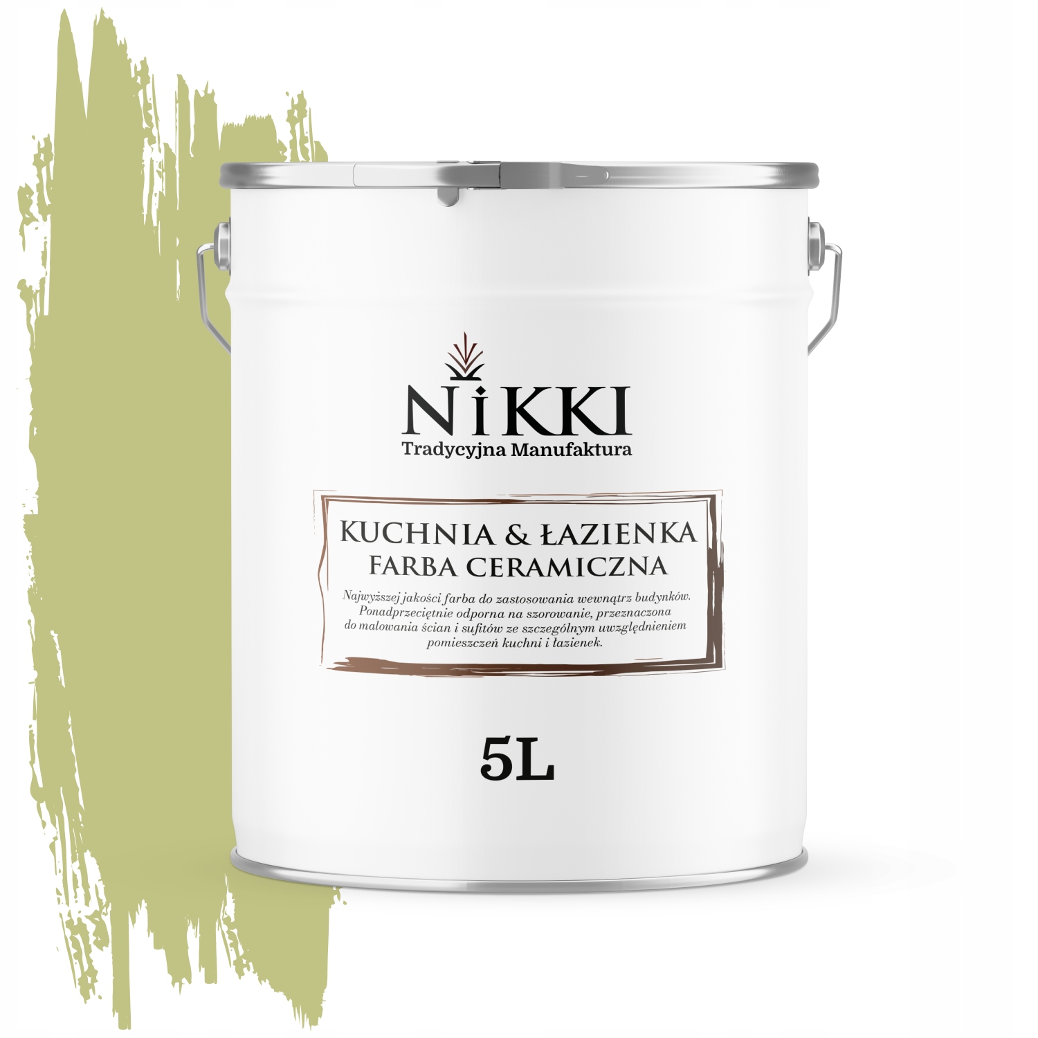 Keramická Farba Kuchyňa Kúpeľňa Hrachová H2451 Hlboká Matná 5 L Nástenná