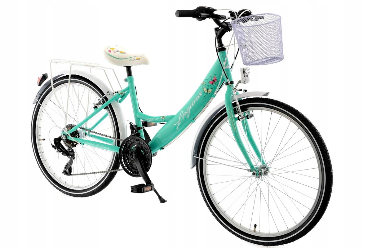 Rower 24 Laguna Kands VS-1 miętowy+KOSZ 2022