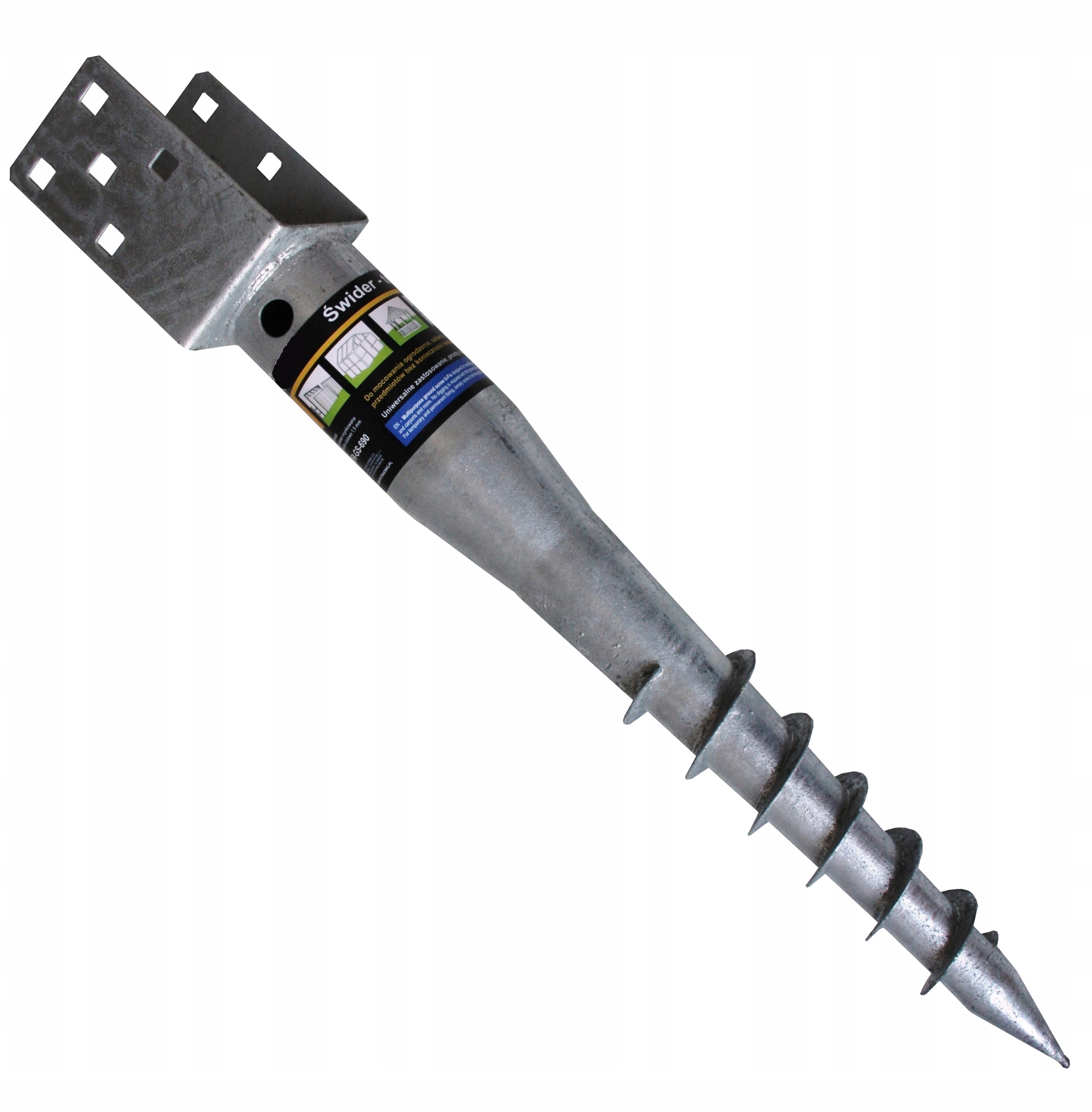 Kotvící Kolík Šroubovací Základna Sloupku Do Země Zemní Pouzdro Upevnění 70X685