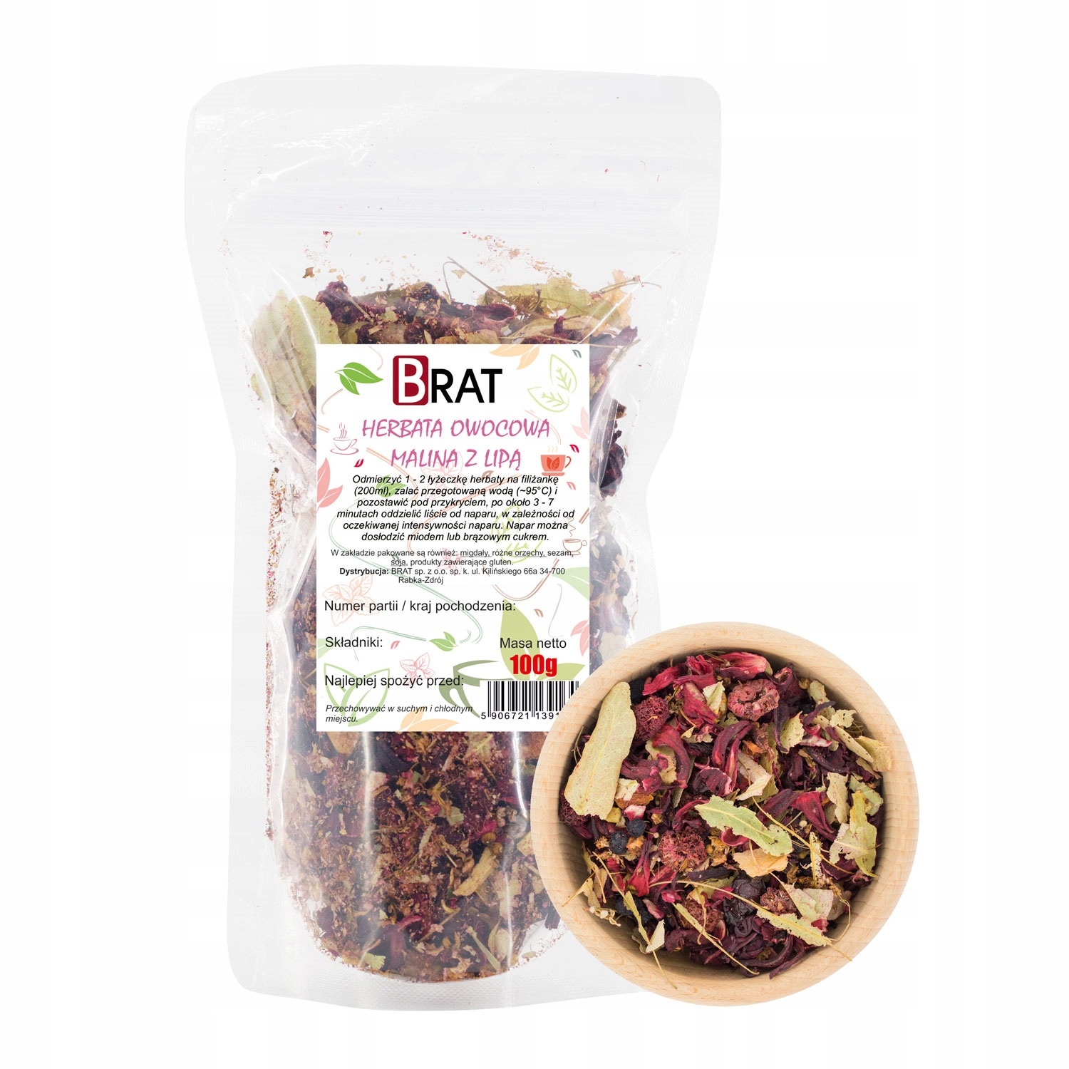Levně Brat Čaj malina s lípou 100 g