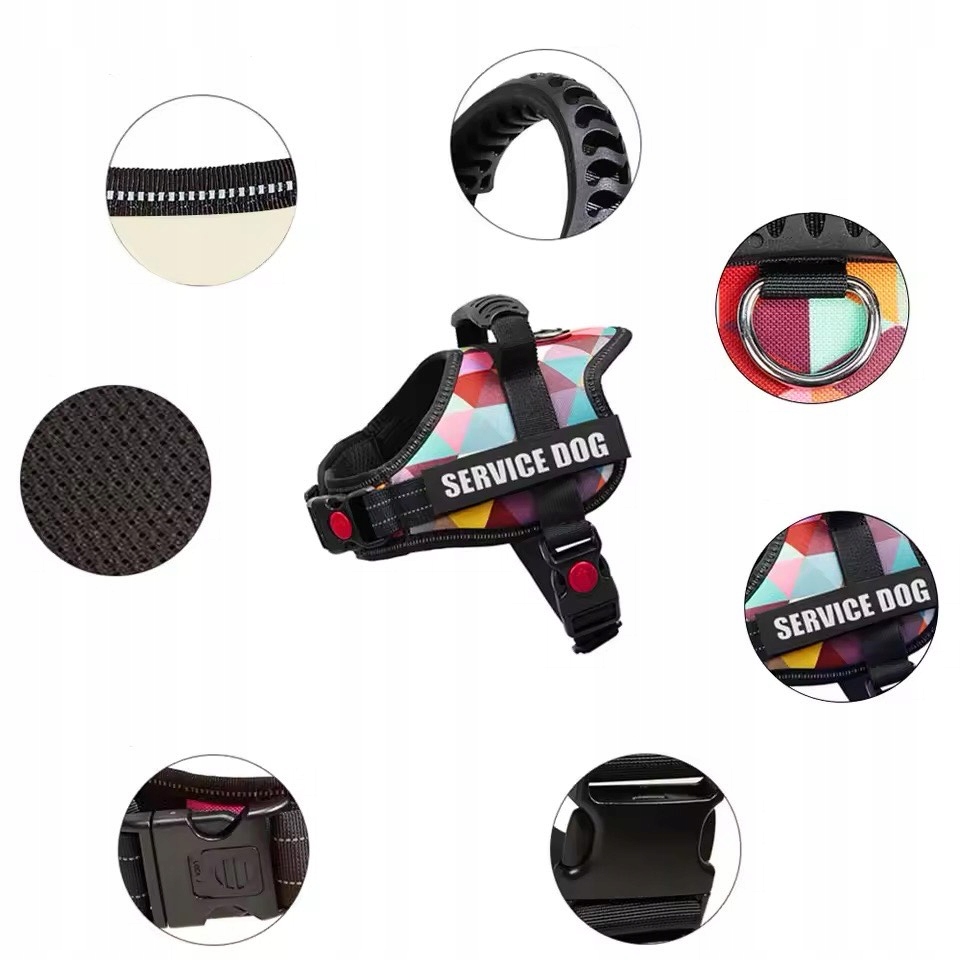 Levně Postroj pro psa Beztlakový Nastavitelný Vycházkový Velmi Pevný, velikost XXL