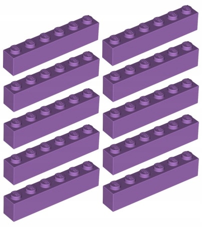 

Lego Klocek 1x6 Śr. Lawendowy (3009/6107189) x10
