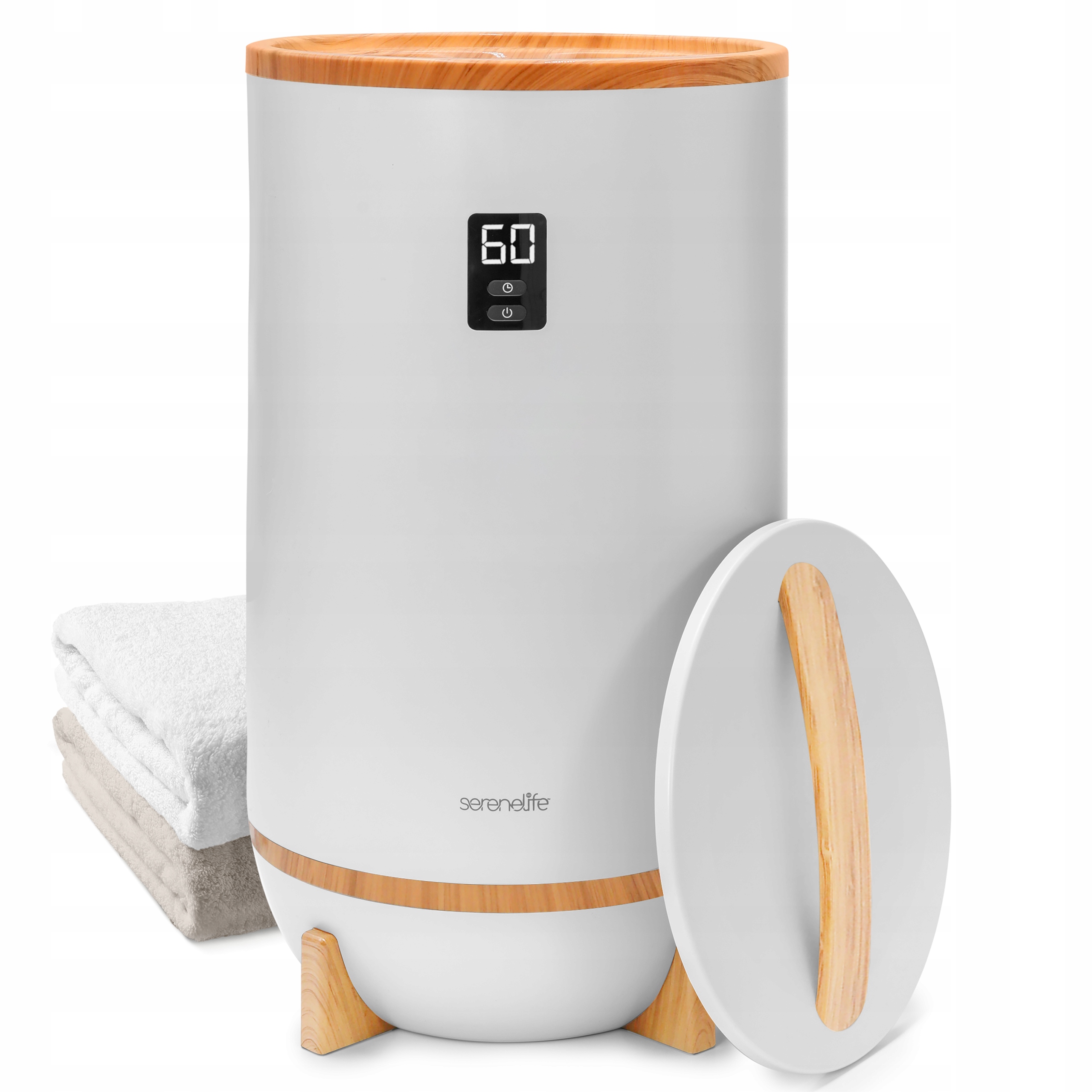 Ohřívač Ručníků S Funkcí Vůně Spa, Přenosný, Šedý Serenelife