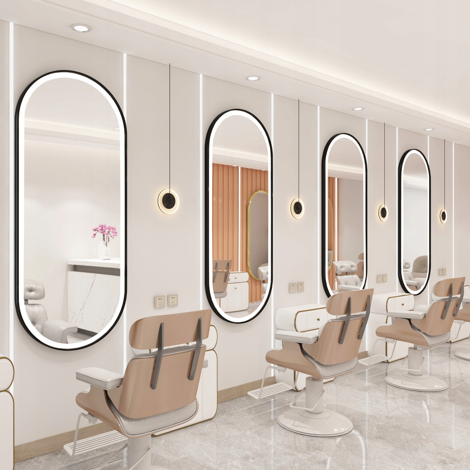 Konsola konsoleta fryzjerska barberska kosmetyczna lustro 170x70 STD