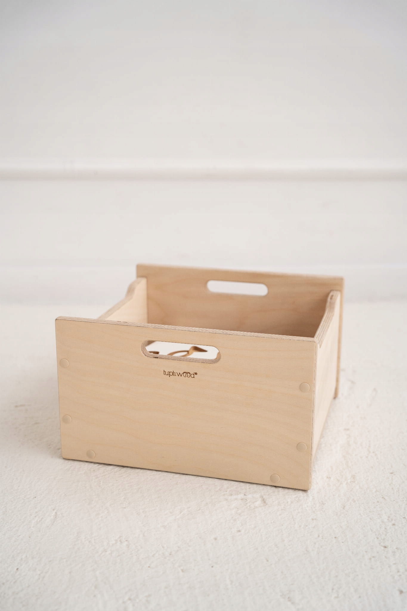 Duży BOX drewniana skrzynka na zabawki i inne cuda szary