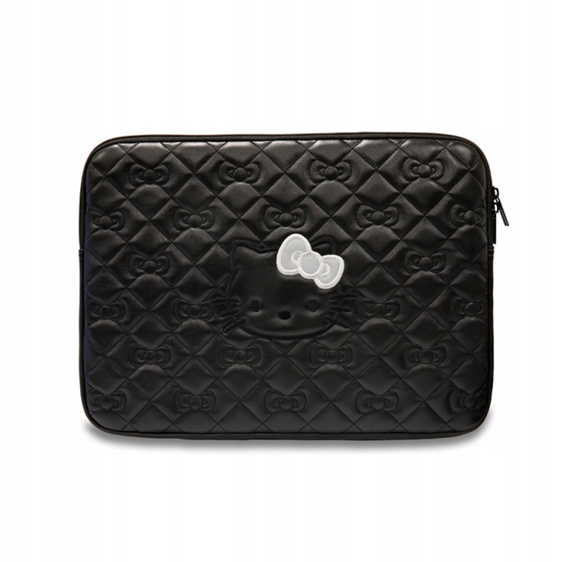 Hello Kitty Zip Pu Quilted Bows Sleeve Pouzdro na notebook 13" 14" (černé)