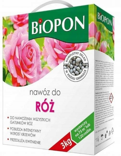 Wieloskładnikowy Nawóz do róż RÓŻA Biopon 3 kg