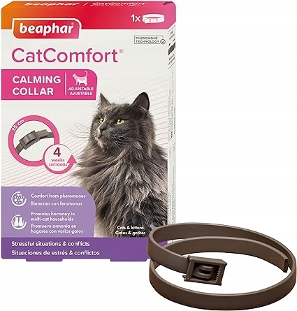 Obojek pro kočky na stres a úzkost Změna Prostředí Značení Močí