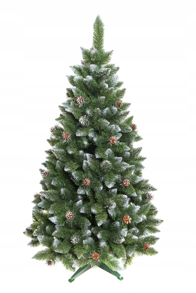 CHOINKA SZTUCZNA DIAMENTOWA SZYSZKI BROKAT 120 cm