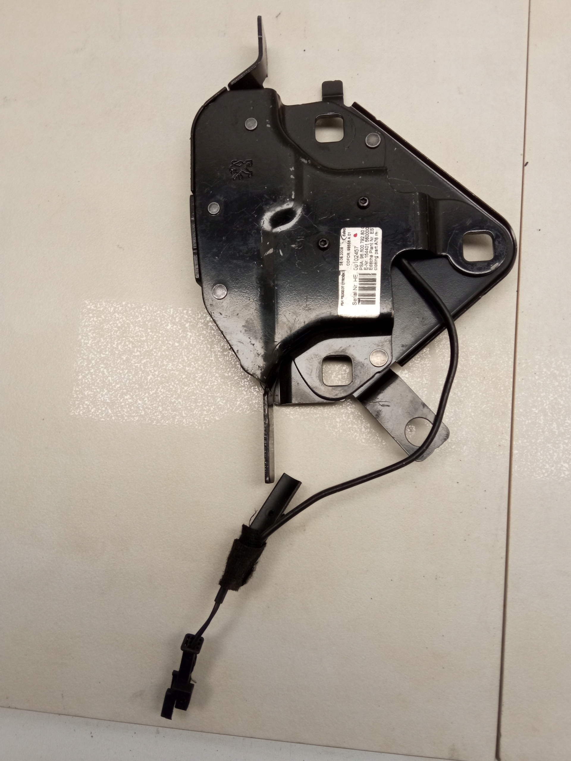 PRAWY ZAMEK DACHU PEUGEOT 207CC COUPE CABRIO Numer katalogowy części 96800792