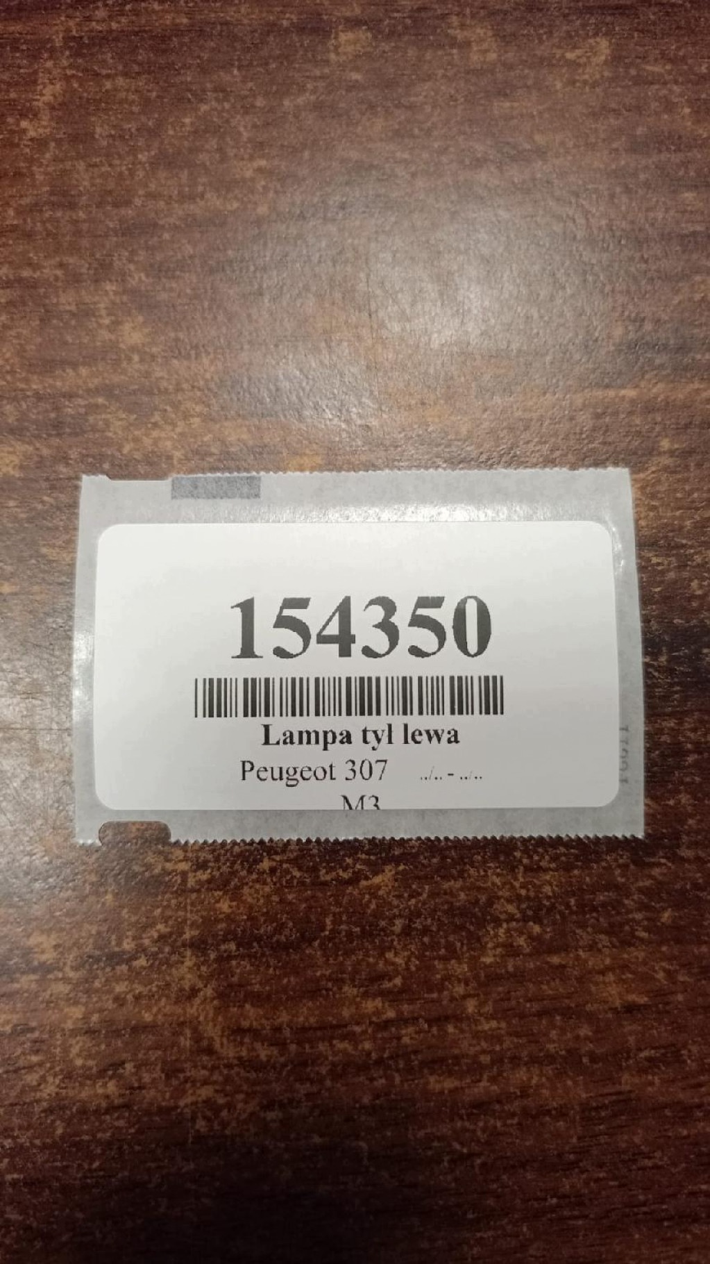 PEUGEOT 307 light left rear part 557676B
