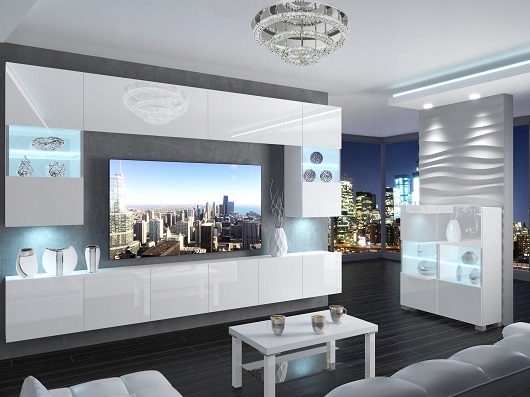 Komoda biała połysk PREMIUM szafka 100cm do salonu Kolor frontów biały