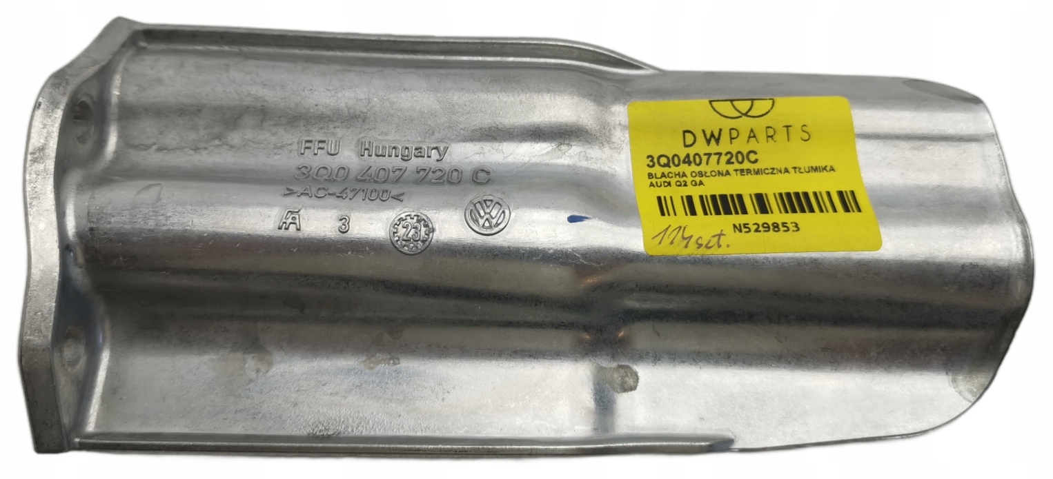 Plechový tepelný štít tlumiče Audi Vw Seat Škoda 3Q0407720C Nový originál