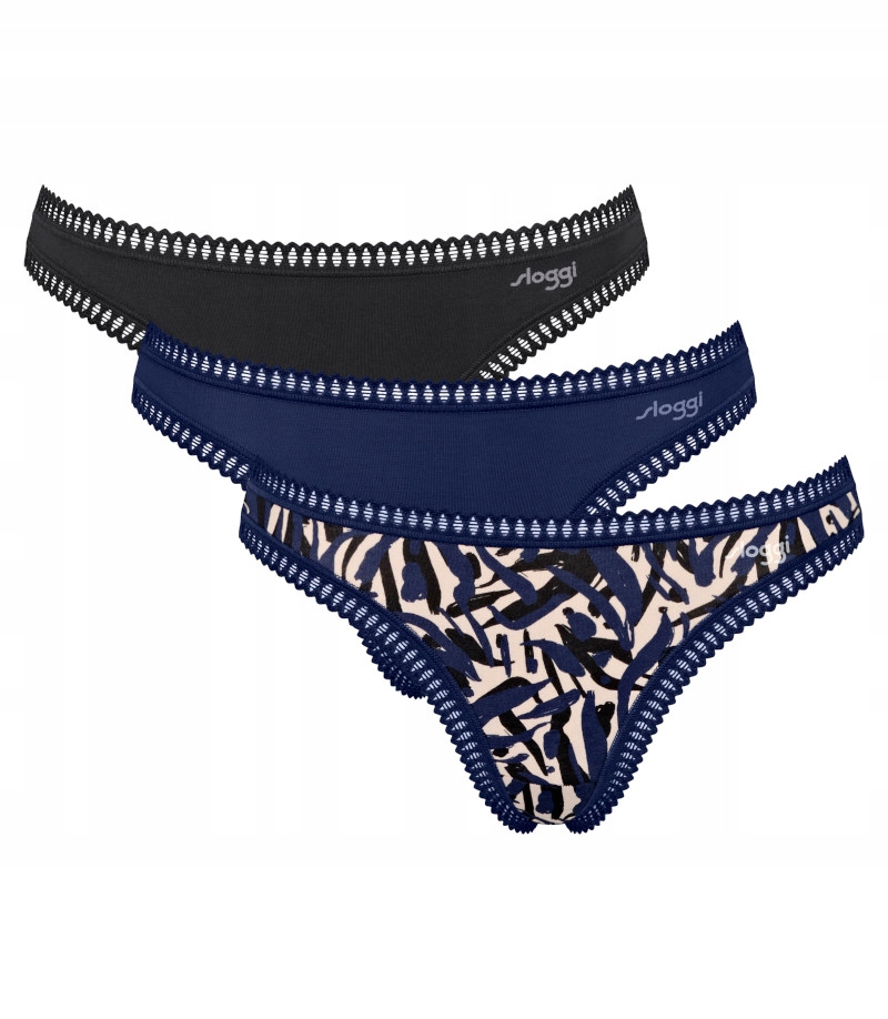 Sloggi Majtki damskie Go Crush Stringi 3szt. - M008