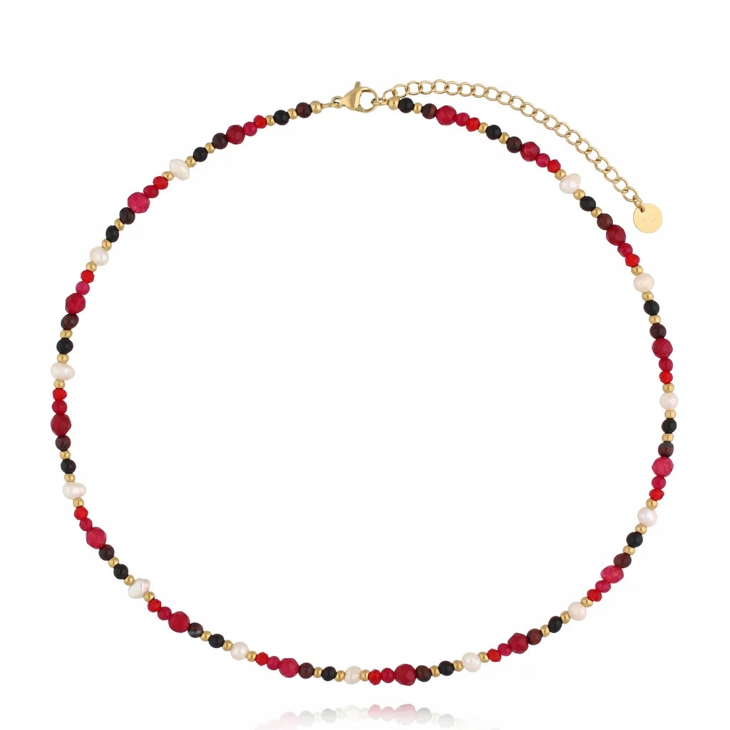 Náhrdelník By Dziubeka zlatý achát 44 cm