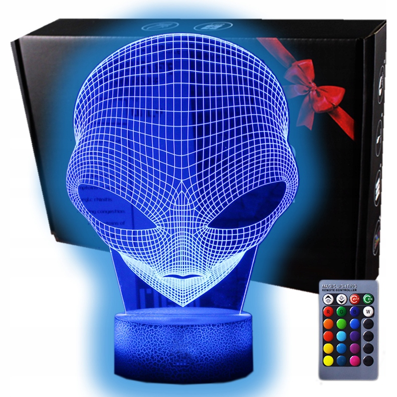 

Lampka nocna 3D led usb Kosmici Martian Man