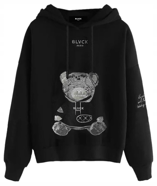 Pánská Mikina Kapuce Blvck Evil Twin Teddy Bear XL