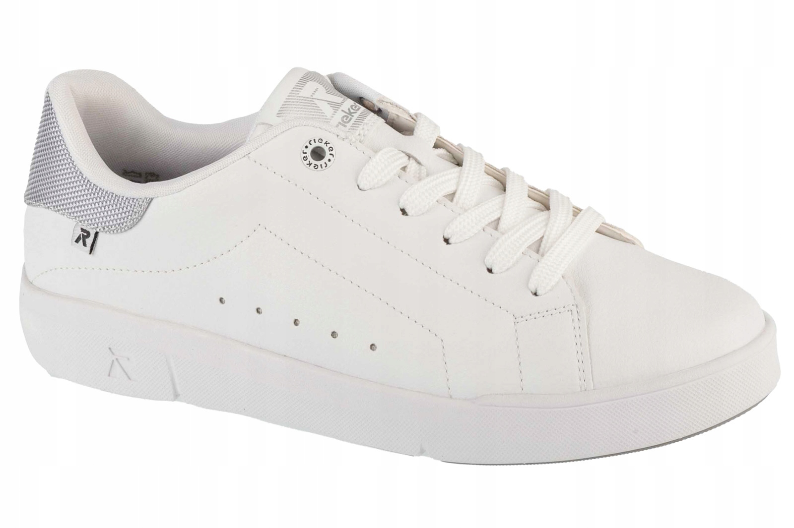 Rieker Shoes [37] Dámské kožené polobotky bílá barva