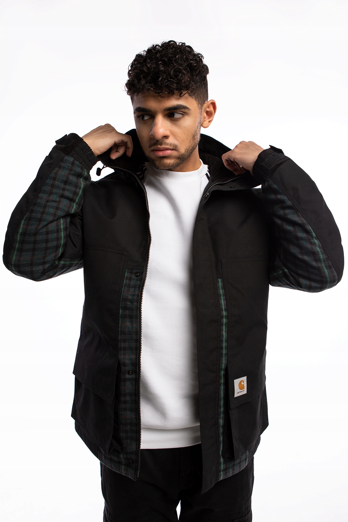 Pánská podzimní bunda Carhartt Wip Highbury Jacket Black Asher Check L