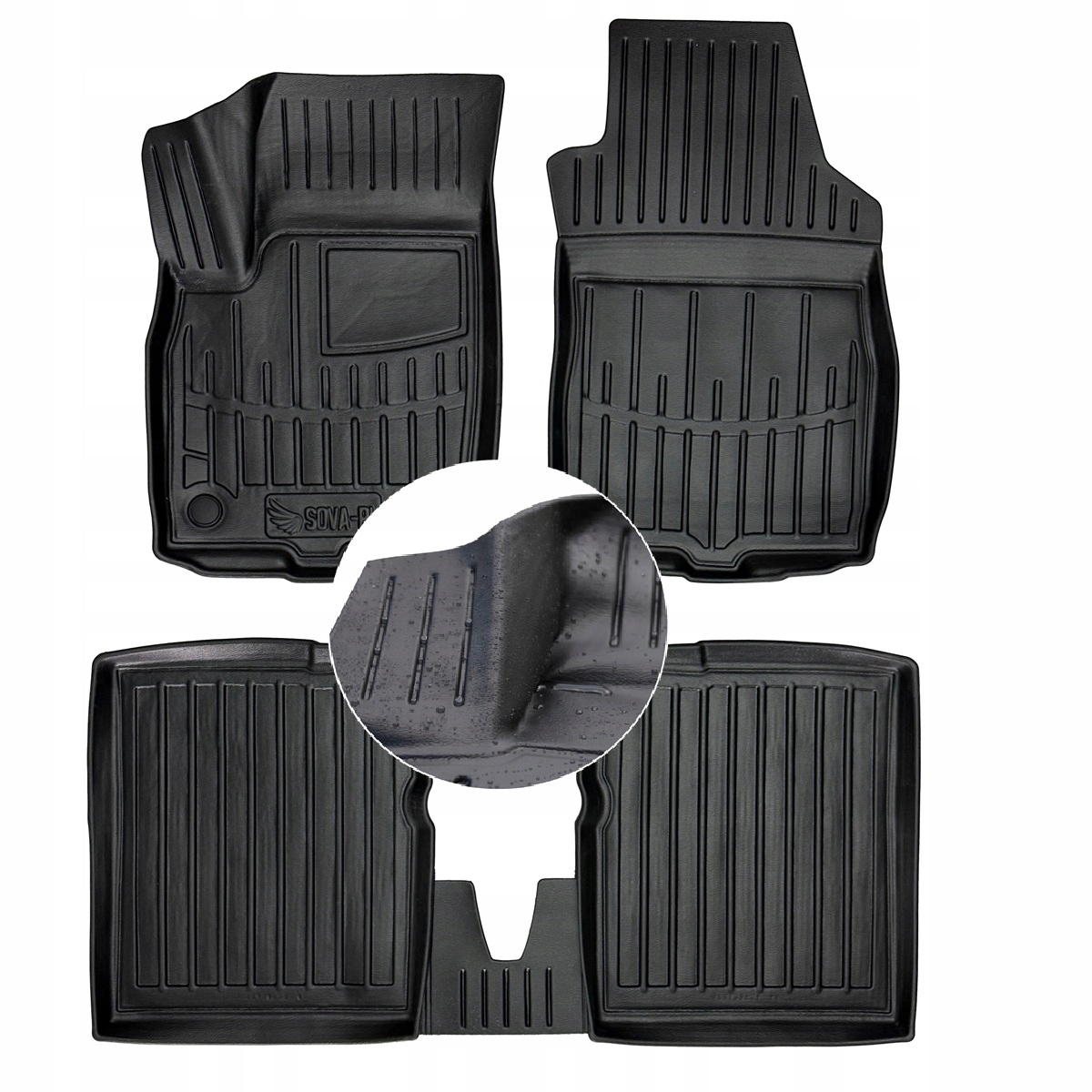 Gumové autokoberce Fiat Panda 2 2003-2012 Korytka Ud