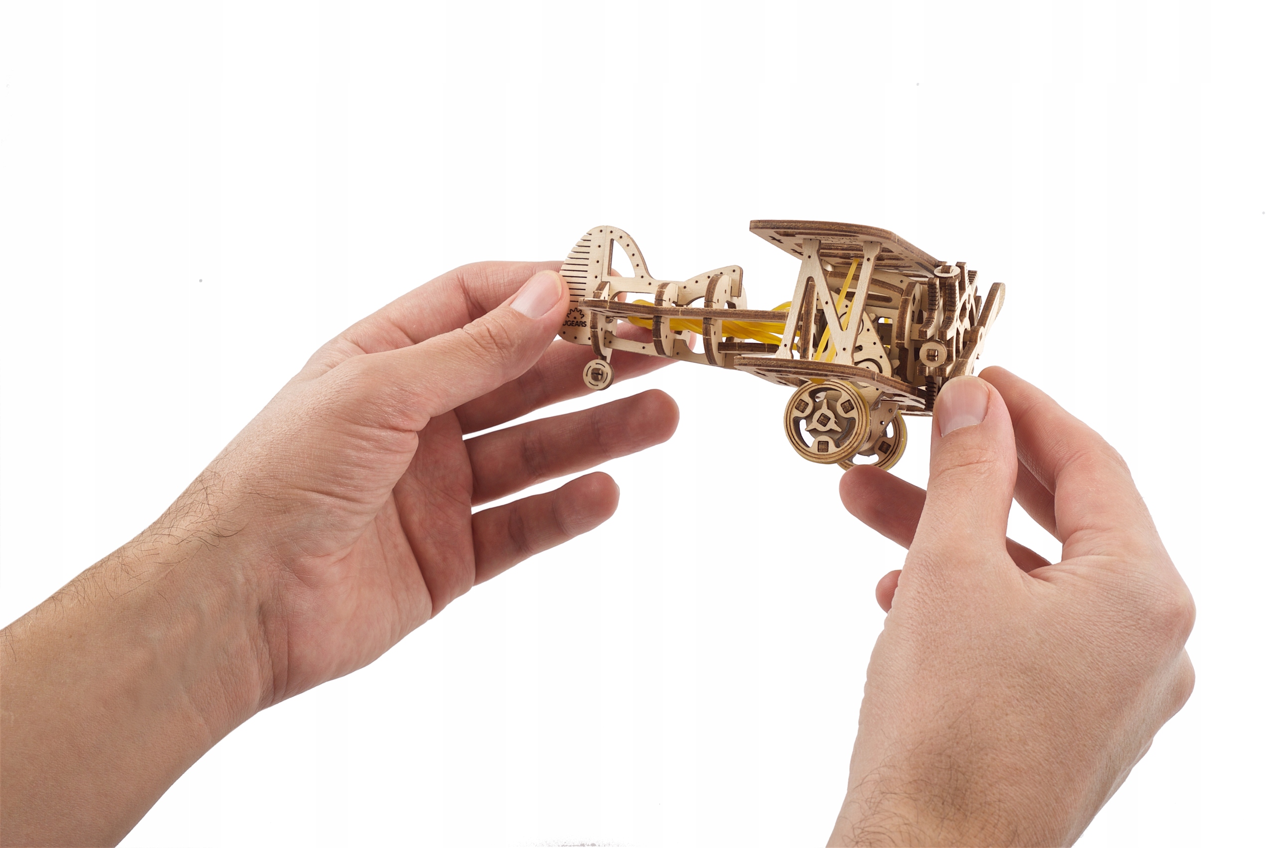 Piękne Puzzle 3D Drewniane Awionetka uGEARS Liczba elementów 84