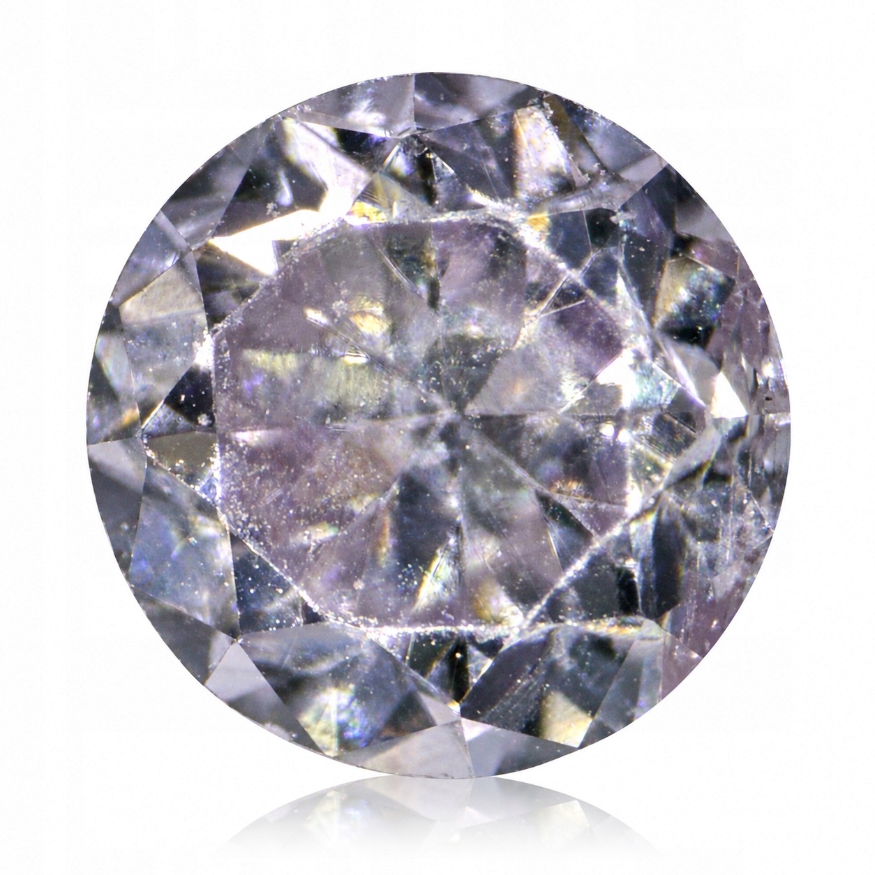 Přírodní diamant 0.01 ct Růžový I1 Briliant certifikát Wbd
