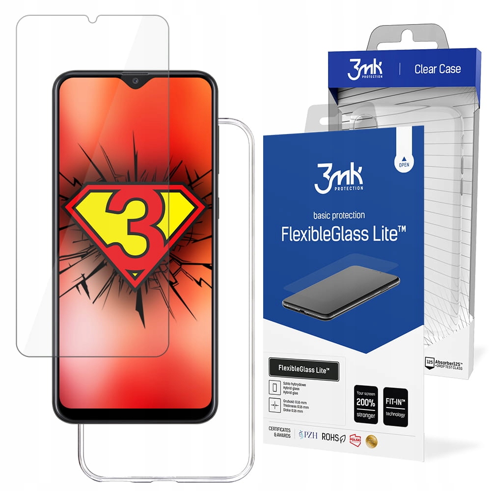 

Clear Case Etui + Szkło 3mk do Samsung Galaxy A20e