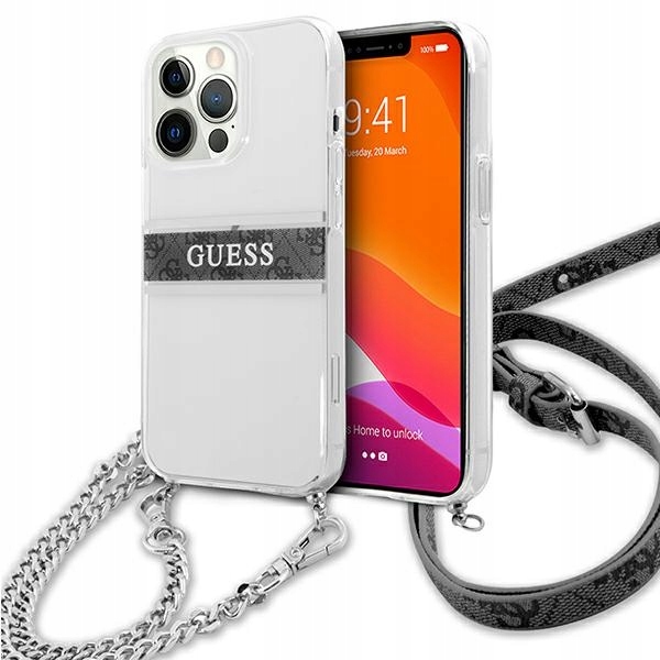 Guess GUHCP13LKC4GBSI Kryt na iPhone 13 Pro 136,1" Průhledný tvrdý obal 4G