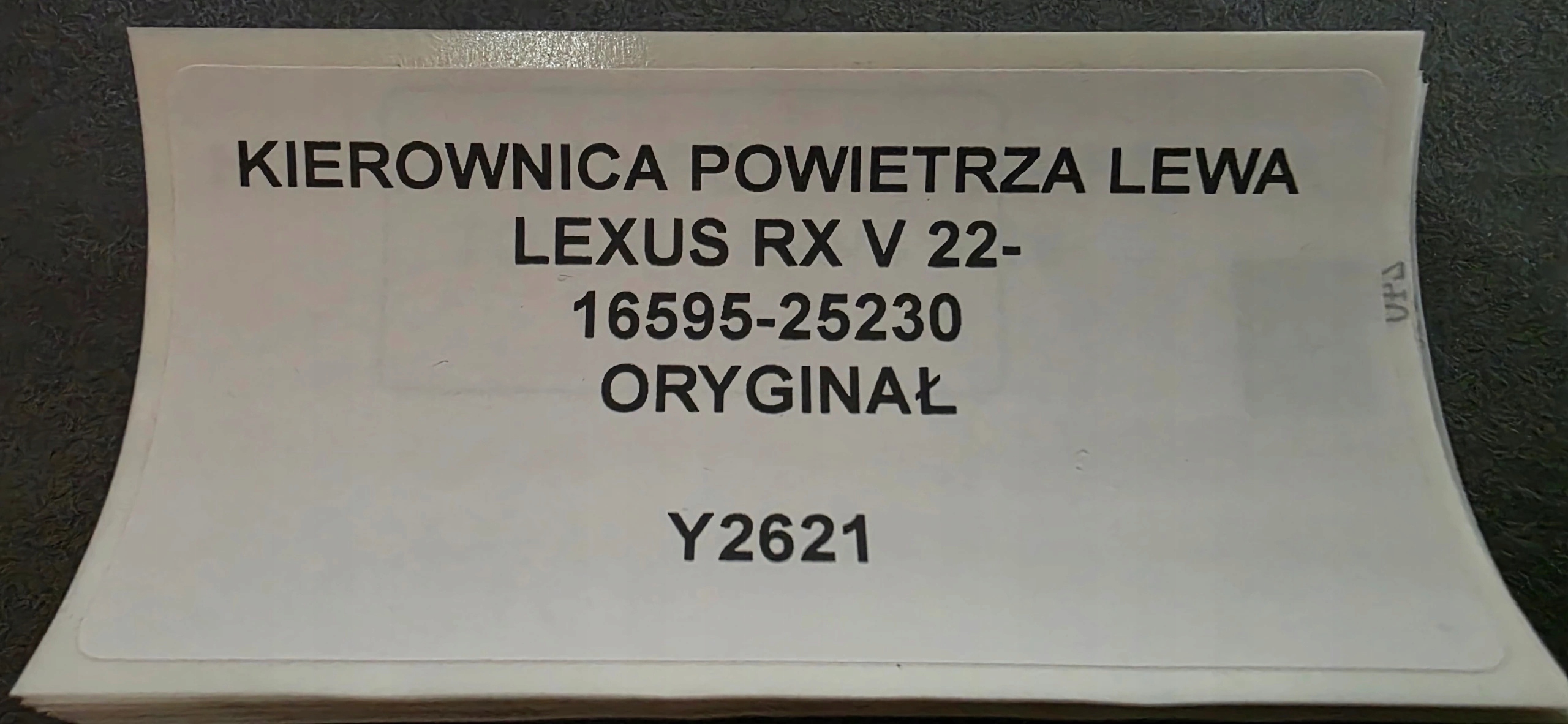 luftansaugkanal links LEXUS RX V 22- Original 16595-25230