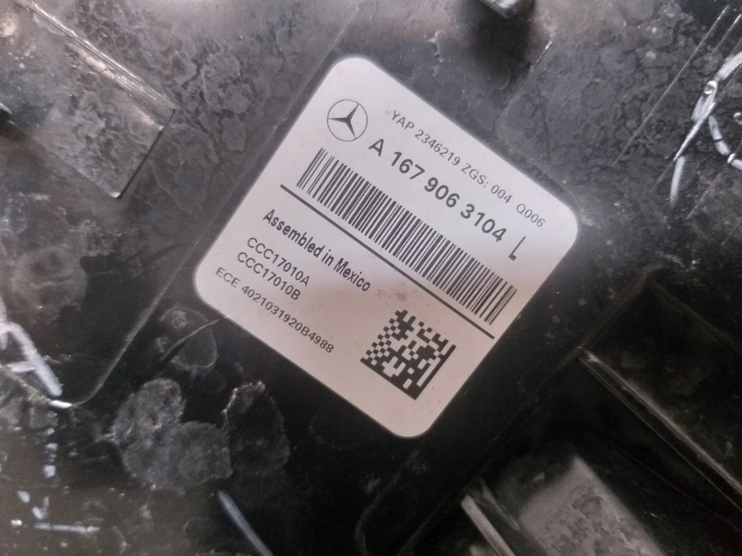 LIGHT REAR PART LEFT MERCEDES GLE W167 LED A1679063104
