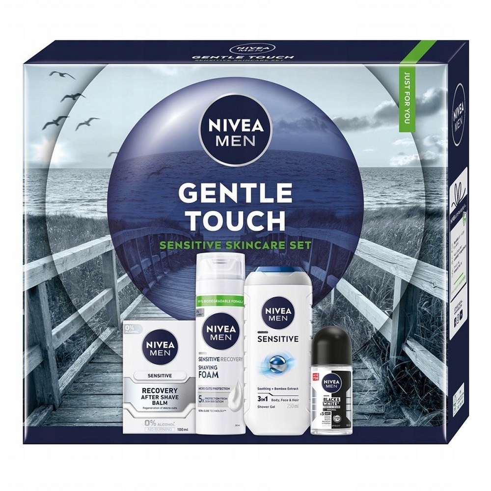 Nivea Men Gentle Touch sada pěna na holení 200 Ml balzám po holení 1