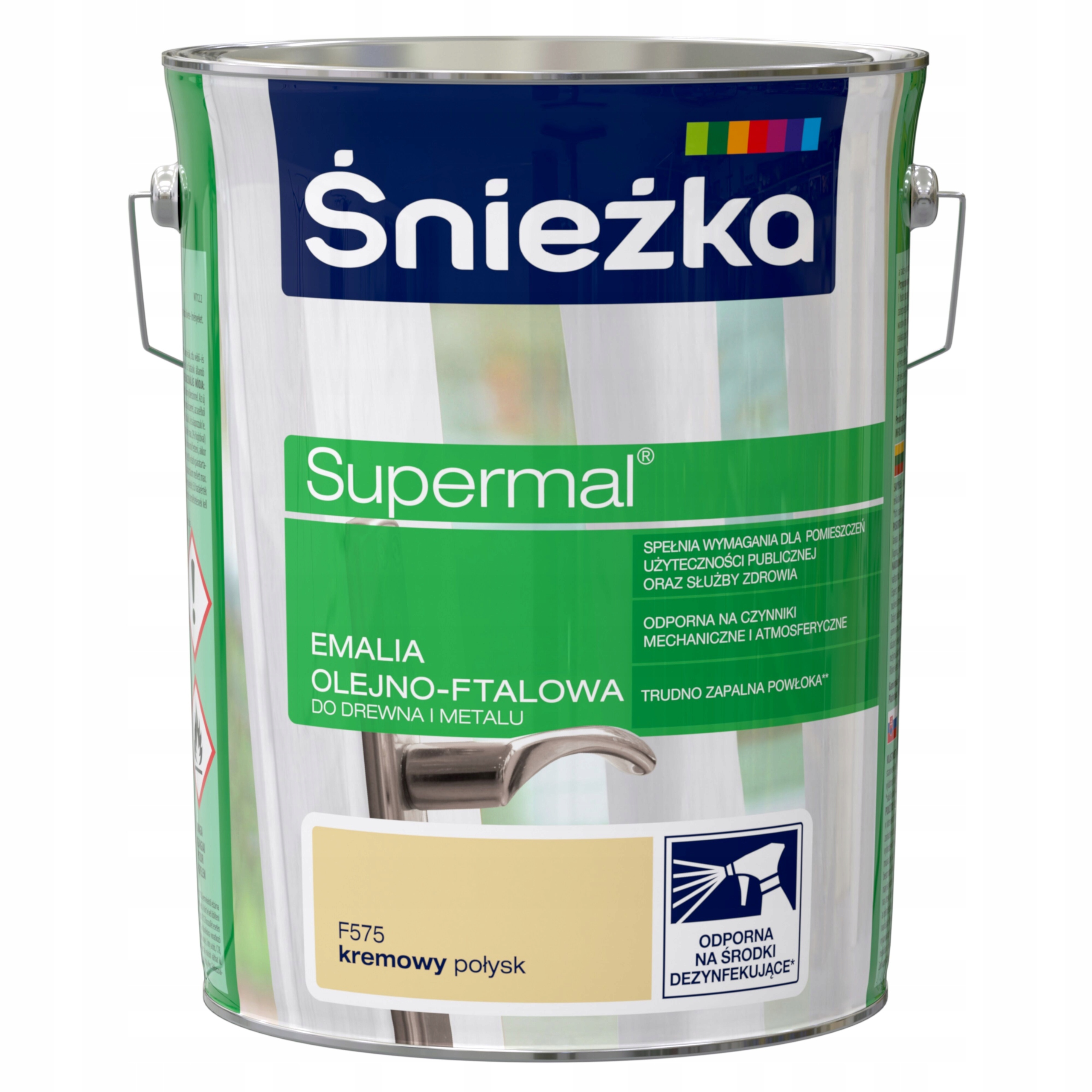 Śnieżka Supermal Olejovo-ftalová Smaltovaná Krémová Lesklá F575 5L