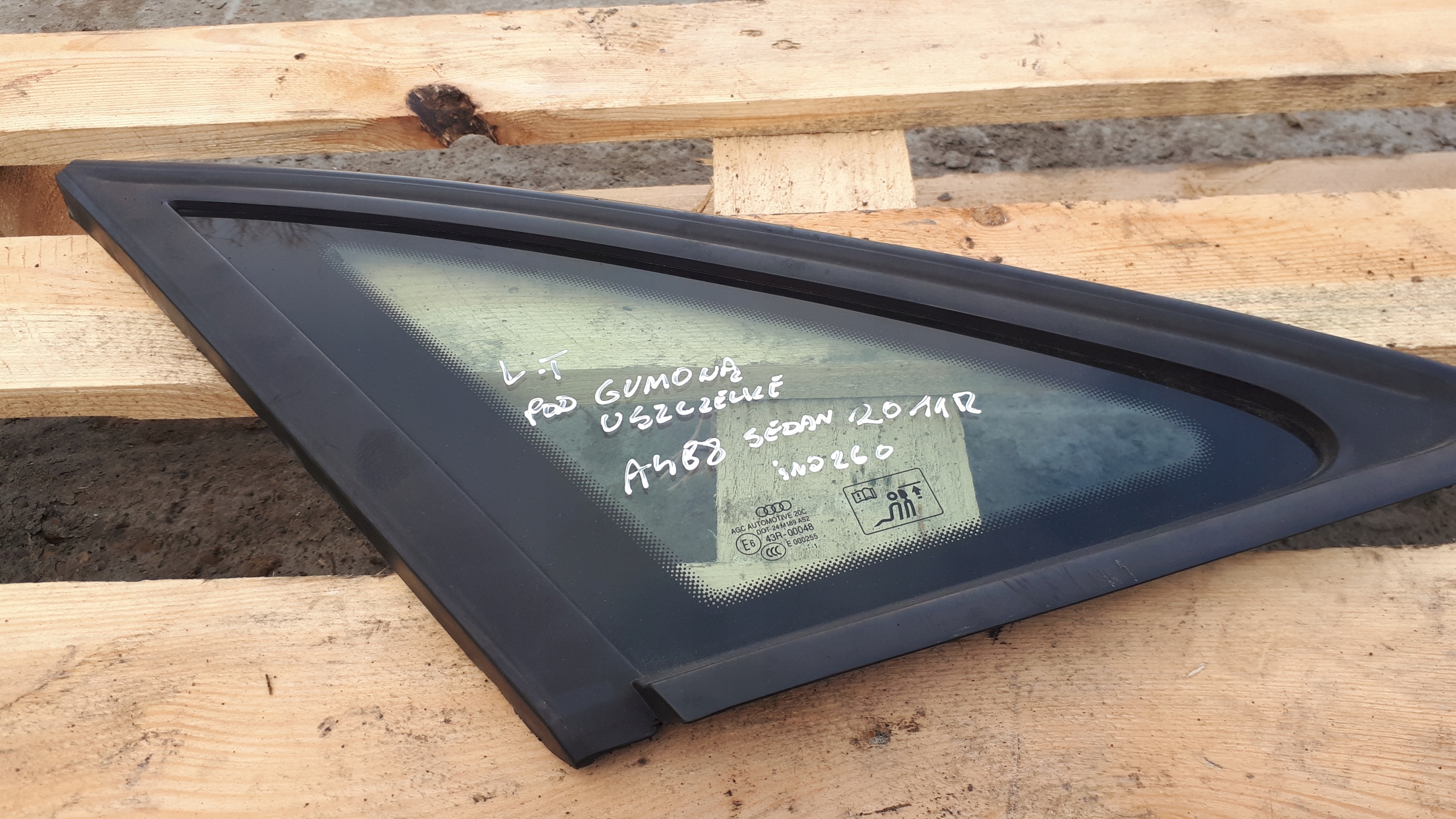 8K5845299f - A4 B8 S4 кузовное стекло левый задний седан 2011год