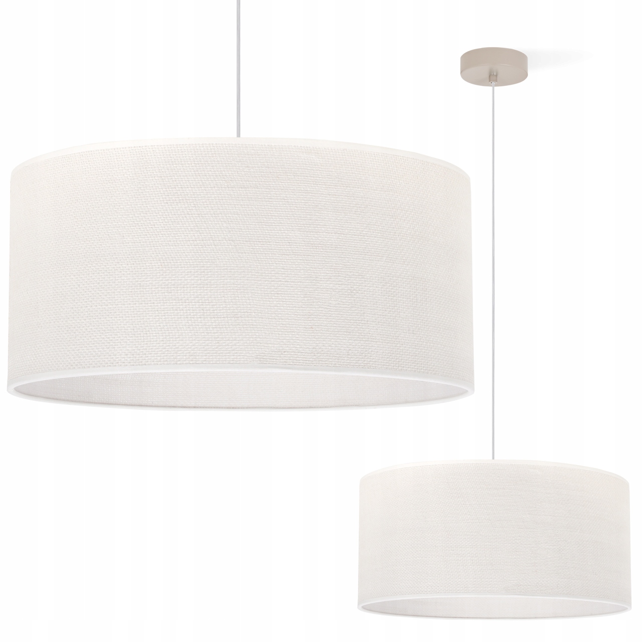 Závěsná Stropní Lampa Lustr Stínidlo Juta Ecru Kašmír Béžová Boho Do Obývacího Pokoje