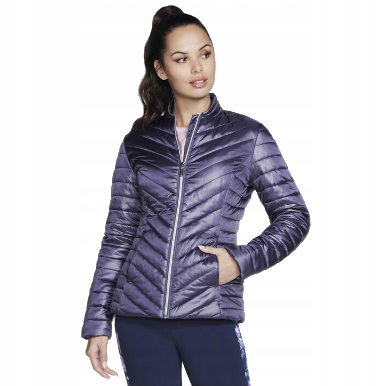 Skechers Go Shield Shine Jacket [M] Dámská bunda Polyester Fialová