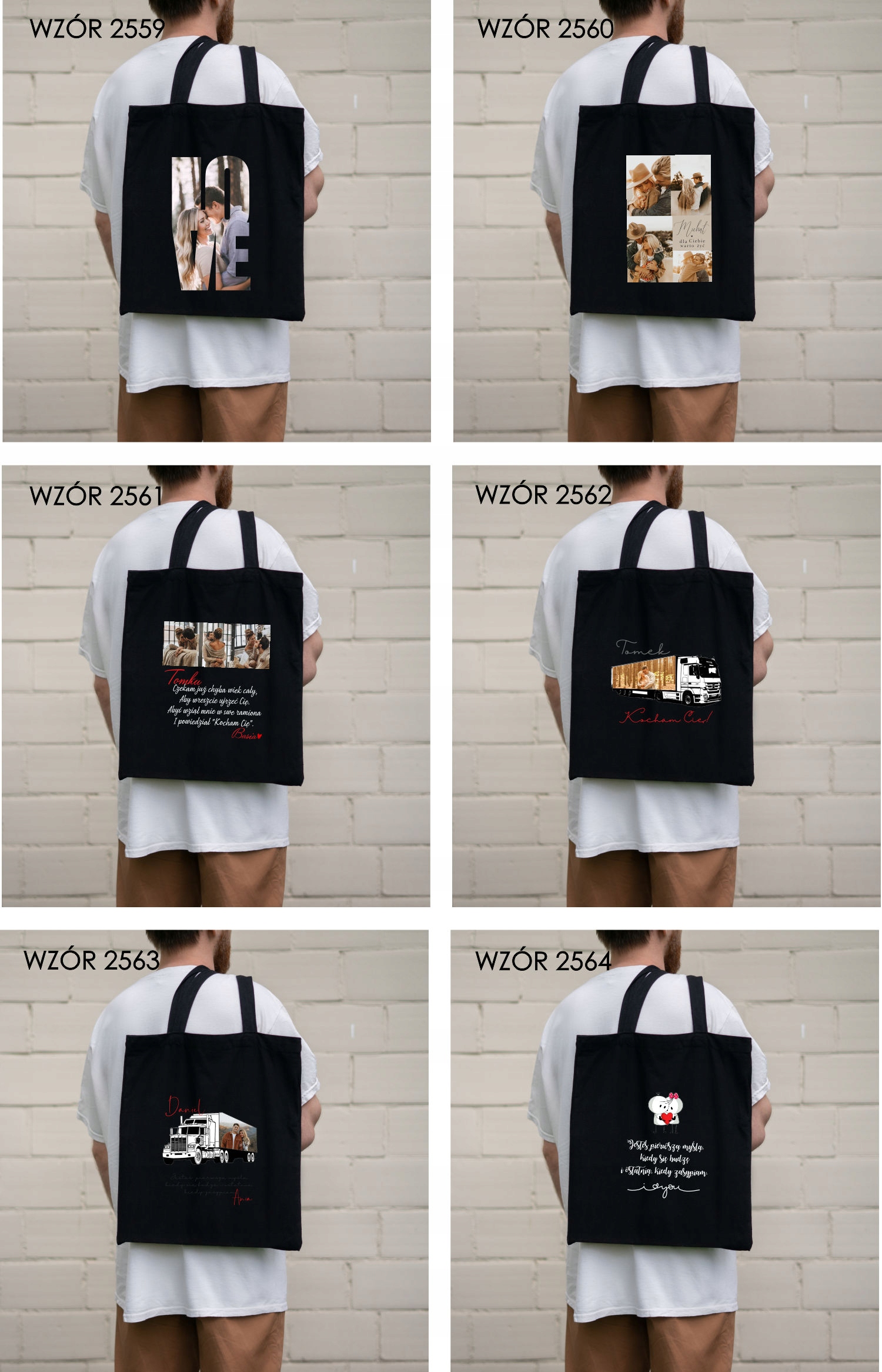 Eko Torba z nadrukiem PREZENT dla MAMY WALENTYNKI Długość 42 cm