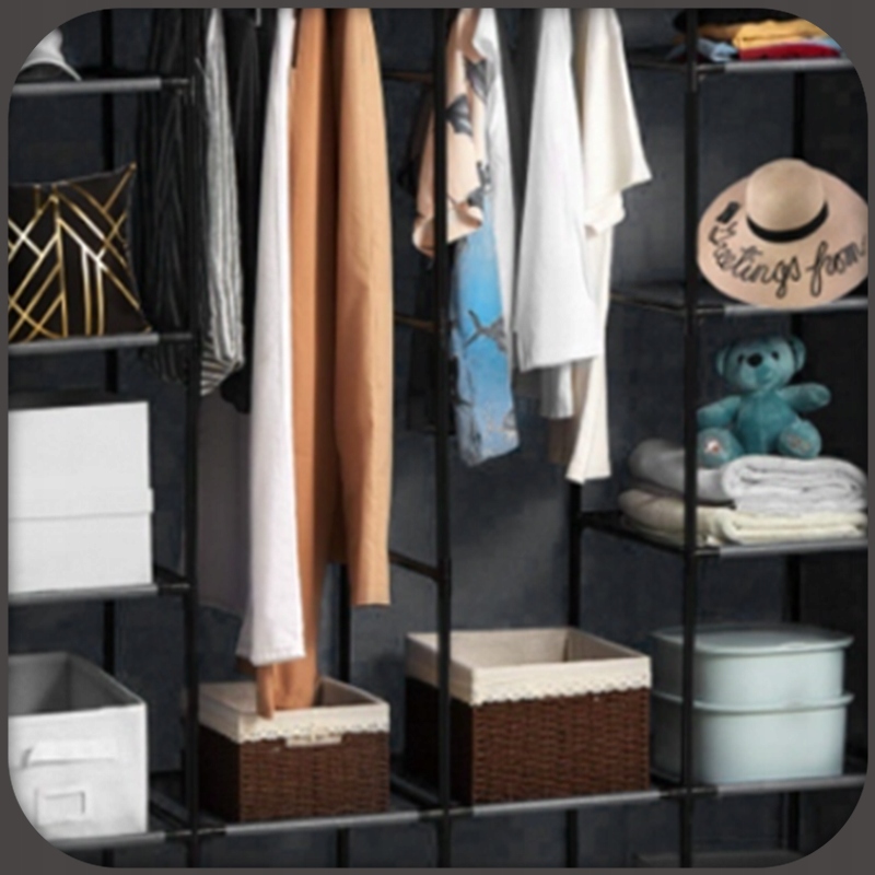 SZAFA MATERIAŁOWA TEKSTYLNA SKŁADANA GARDEROBA XXL Wysokość mebla 170 cm