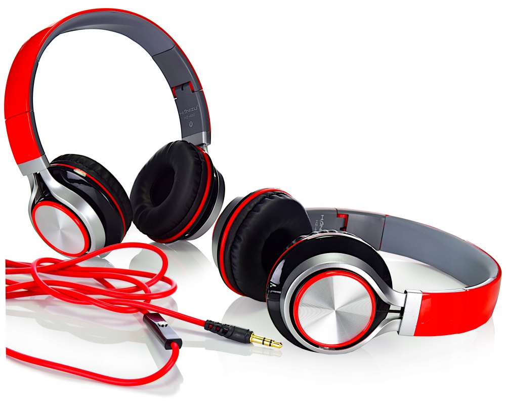 SOLIDNE SŁUCHAWKI NAUSZNE PRZEWODOWE AUDIO MP3 JACK 3.5MM DO KOMPUTERA