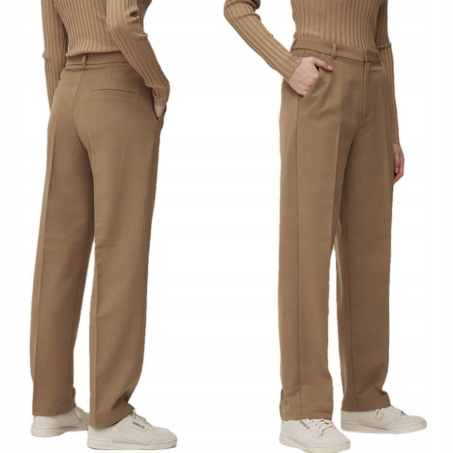 

Global Karmelowe Damskie Spodnie Kieszenie L 40