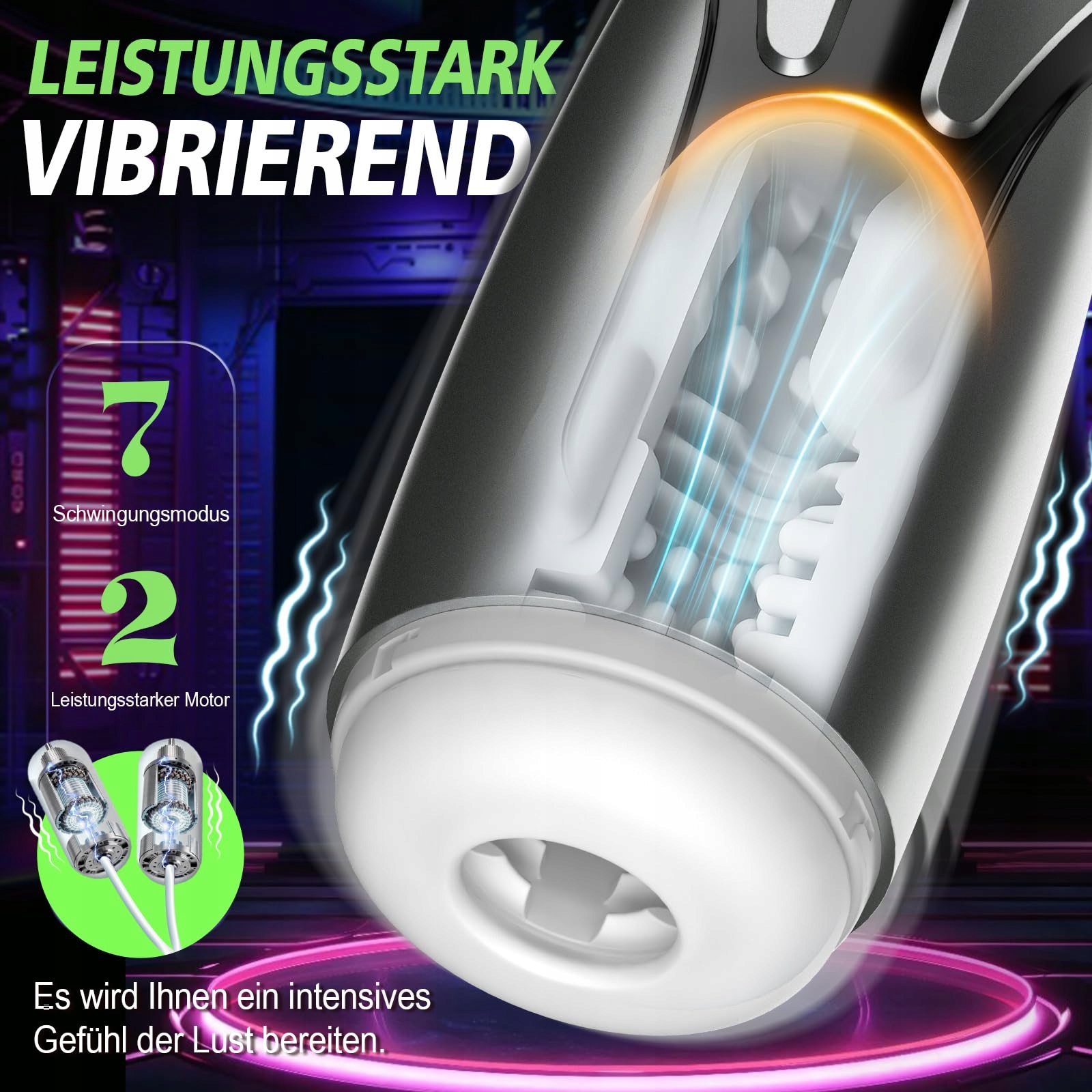 FANTASY Elektroniczny Masturbator Dla Mężczyzn Z Wibracjami I Teleskopem — miniatura 3