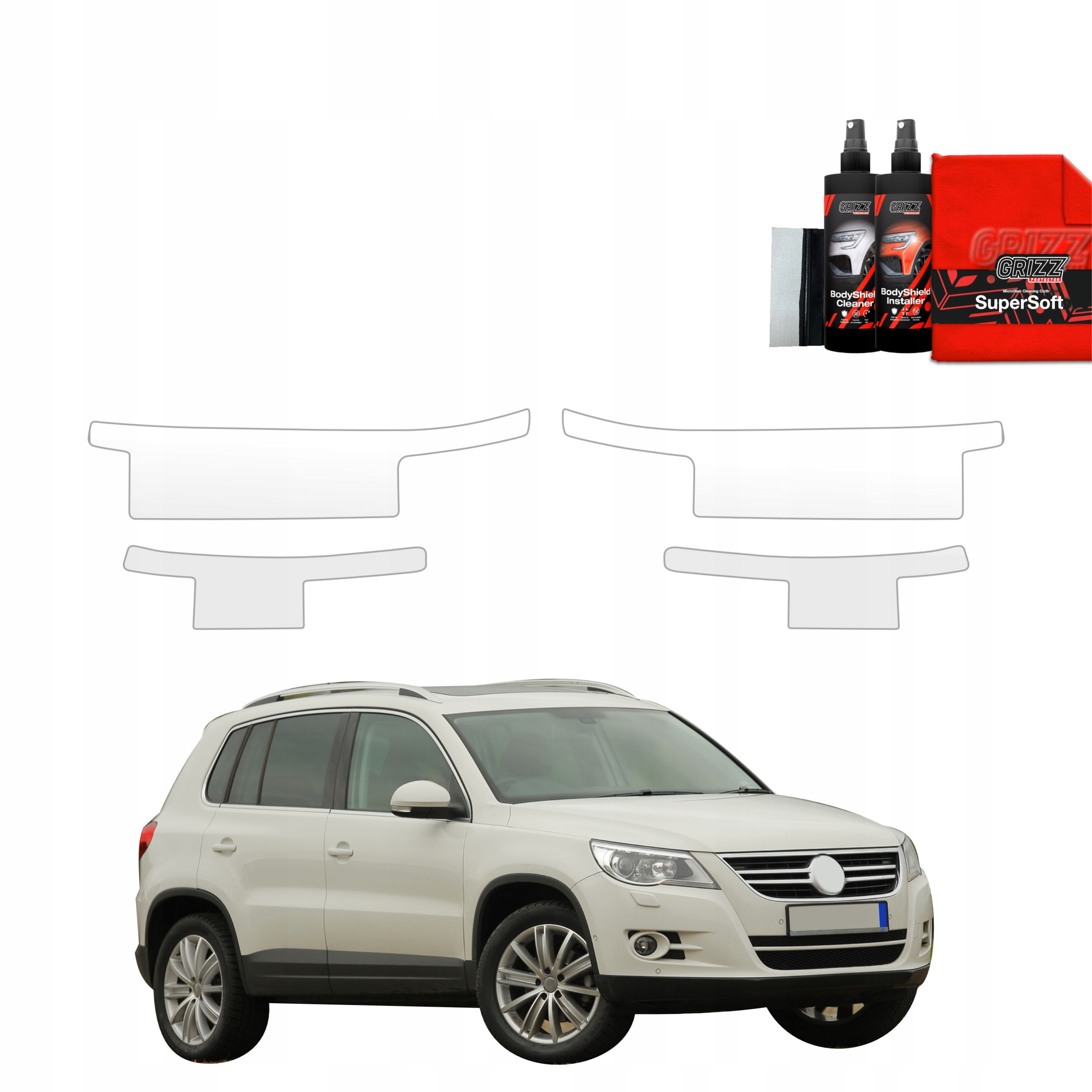 4v1 Fólie Ppf dýha na prahy pro Volkswagen Tiguan Kombi 5D (2007-2011)