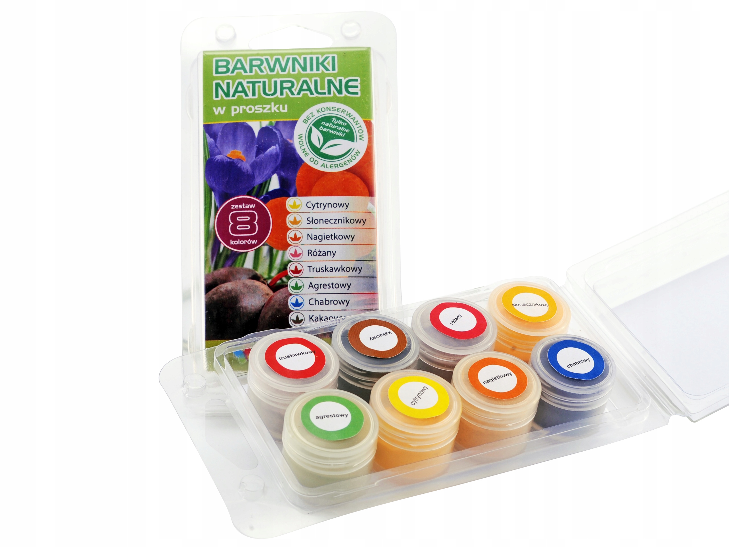 Levně Přírodní potravinářská barviva v prášku, sada 8 x 3 g