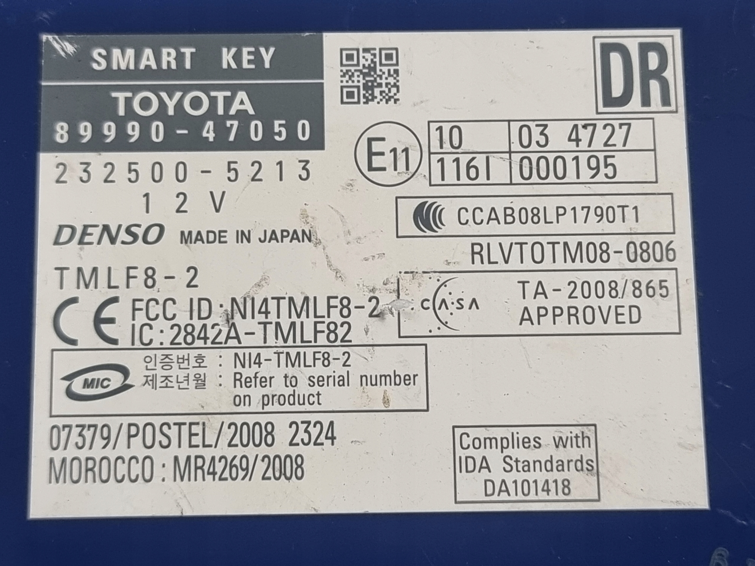 module control unit SMART KEY OE 89990-47050 TOYOTA PRIUS III 09r